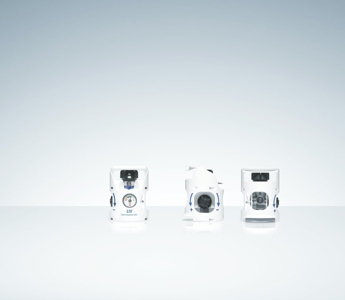 Use for LIV campaign only. LIV integrated valve regulator, from three angles.